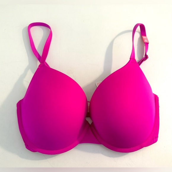 New PINK Victoria’s Secret Wear Everywhere Push Up Bra Magenta Pink Padded Wire - Picture 5 of 16